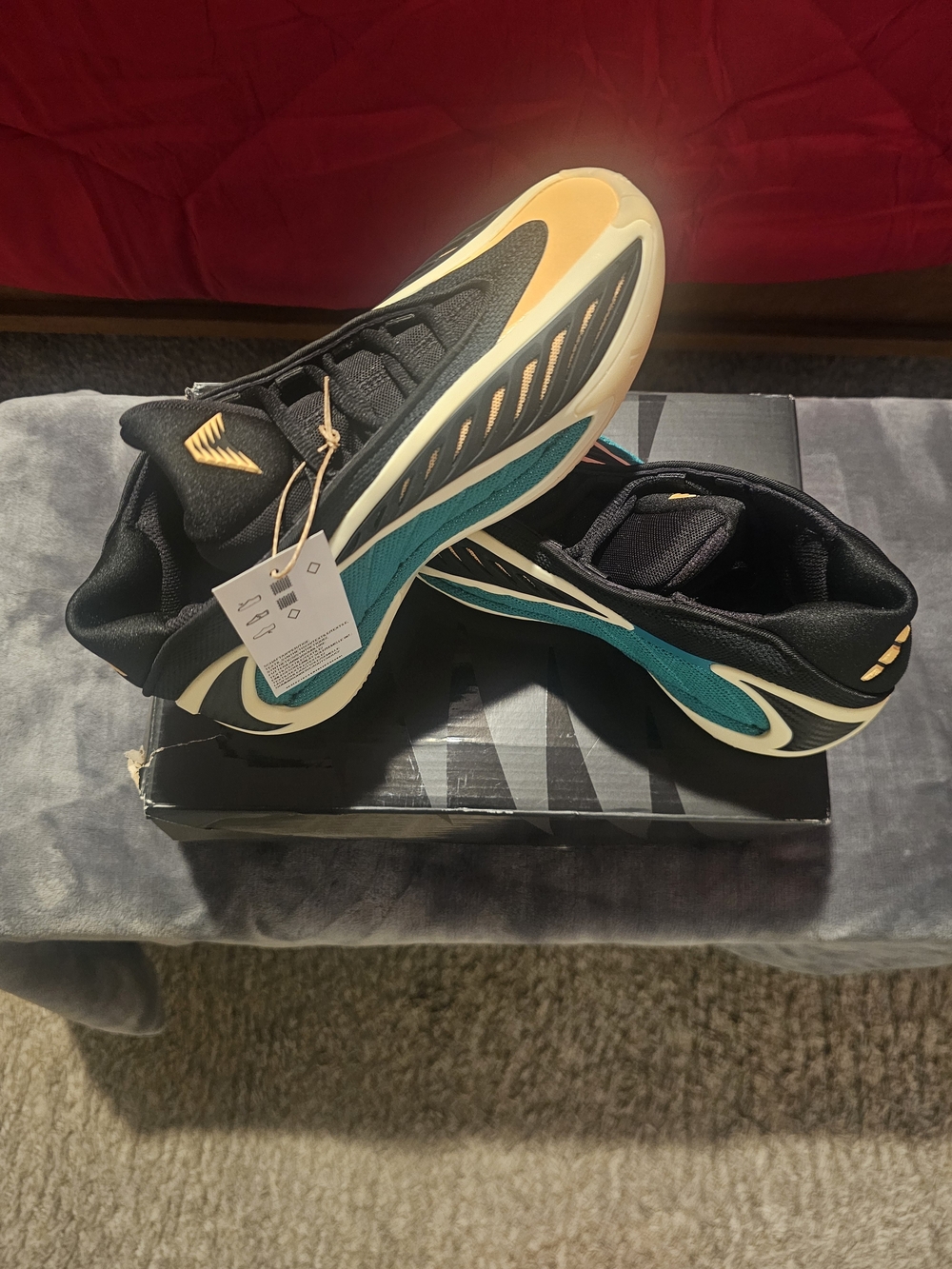 adidas Men's Sneakers in Black, Teal & Cream